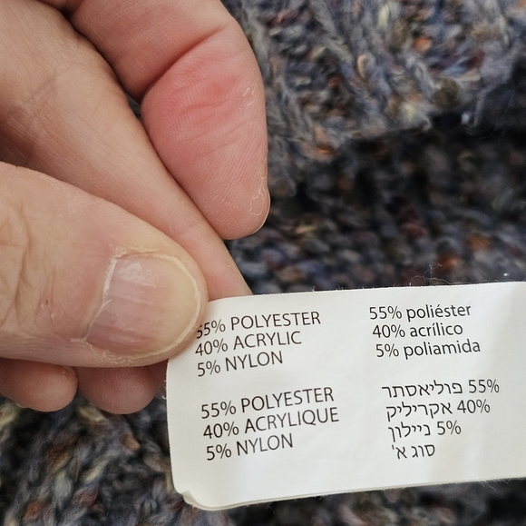 DEX Confetti Open Knit Long Sleeve Sweater Size XL - Picture 7 of 8